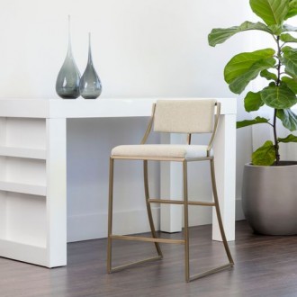 Sunpan Makena Counterstool Monument Oatmeal - Lifestyle