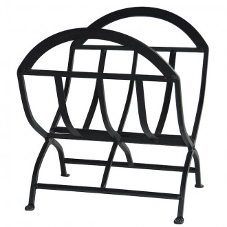 Mr. Bar-B-Q UniFlame® Black Wrought Iron Log Holder