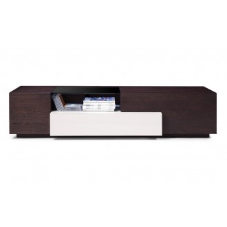 J&M Furniture TV Stand 015-Brown Oak / Grey Lacquer