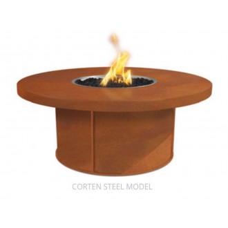 The Outdoor Plus Mabel 36" Corten Steel Fire Table