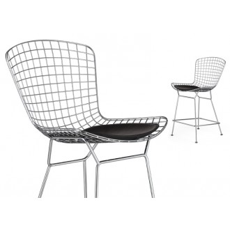 The Who Medium Stool Polished With Chrome Wire Frame