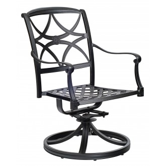 Woodard Wiltshire Swivel Rocking Dining Arm Chair