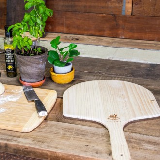 WPPO Ovens 14" x 24" Wooden Pizza Peel (Launch Pad) - Lifestyle