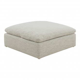 Moe's Home Collection Clay Ottoman Chair NeverFear Fabric Coastside Stand - Front Side Angle