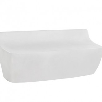 Sunpan Ledger Bench Ash Grey Wood Look / White - Front Side Angle