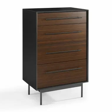 Greenington Park Avenue 4 Drawer High Chest Ruby - Front Side Angle