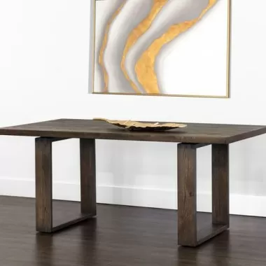 Sunpan Thanus Dining Table 72 '' Brown Oak - Lifestyle