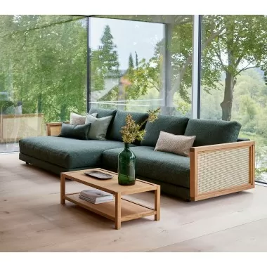 Cane-Line Scale Armrest Left Oak Side View