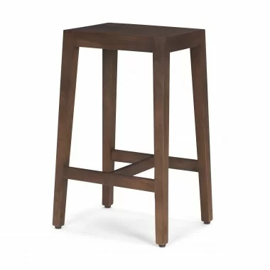 Mercana Colony Medium-Dark Brown Solid Wood Counter Stool