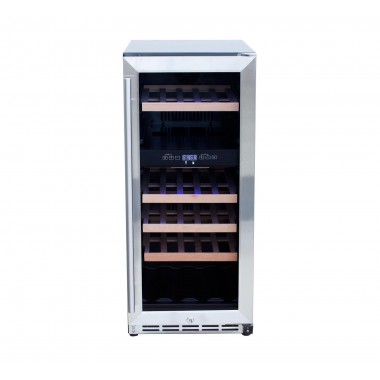 TrueFlame 15" Outdoor Rated Dual Zone Wine Cooler - Front Door Closed