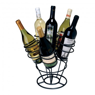 Oenophilia Bottle Bouquet in Black - Front with Bottles