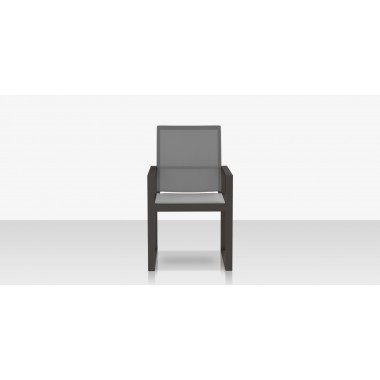 Source Furniture Iconic Aluminum Sling Highback Dining Arm Chair 