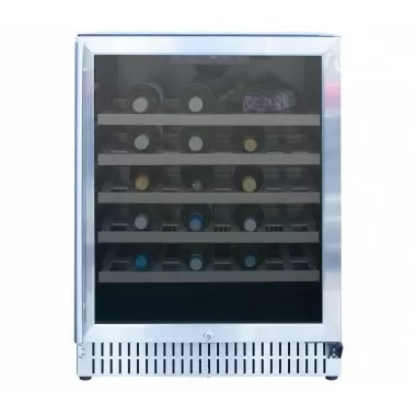 TrueFlame 24" Outdoor Rated Wine Cooler - Front and Closed