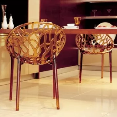 Crystal Polycarbonate Modern Dining Chair