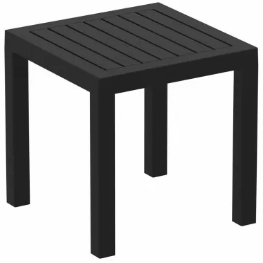 Ocean Square Resin Side Table - Black