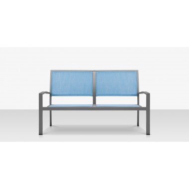 Source Furniture Fusion Aluminum Sling Loveseat front view