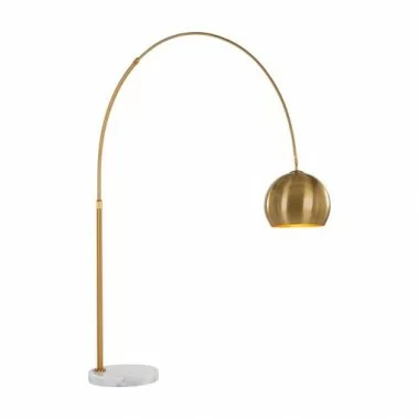 Sunpan Vern Floor Lamp Black / Brass - Front Angle