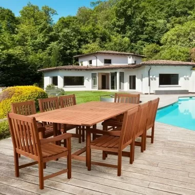 Amazonia Bristol 9 Piece Rectangular Patio Dining Set