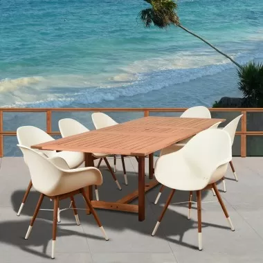 Amazonia Charlotte 9 Piece Rectangular Patio Dining Set