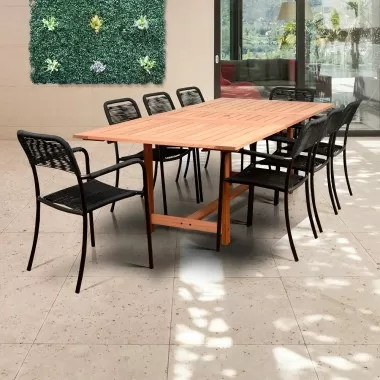 Amazonia Oosterdam 9 Piece Rectangular Patio Dining Set