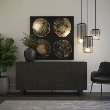 Sunpan Giuletta Sideboard - Dark Brown - Lifestyle