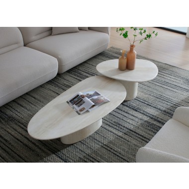 Petra Coffee Table in Beige- Lifestyle 1