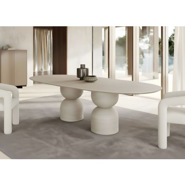 Rocca Dining Table in Beige-1