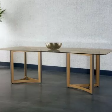 Sunpan Mendoza Dining Table Base - Set of Two - Lifestyle