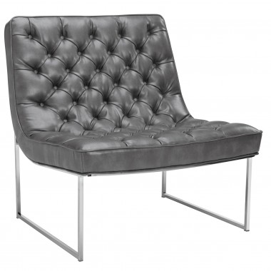 Sunpan Toro Lounge Chair - Cantina Magnetite - Angled View