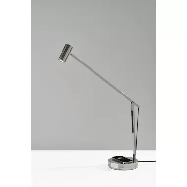 Adesso Turrell Task Lamp With Wireless Charging Nickel
