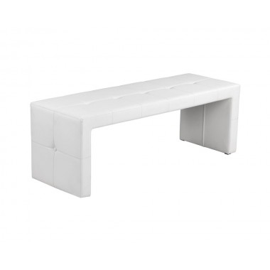 SUNPAN Lester Bench - White, Frontview