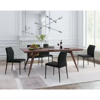 Zuo Modern Revolution Dining Chair in Black - Lifestyle