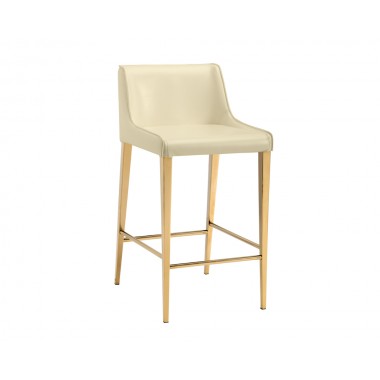 Lawrence Counter Stool - Almond - Angled View