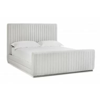 Sunpan Hylan Bed - Queen in Hemingway Marble - Angled