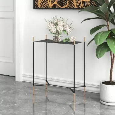 Zuo Modern Austin Side Table Black and Gold - Lifestyle