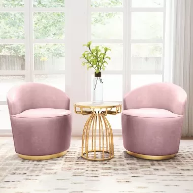 Zuo Modern Silo Side Table Gold - Lifestyle