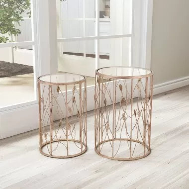 Zuo Modern Sage Side Table Set Gold - Lifestyle 