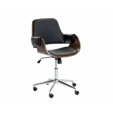 Sunpan Kellan Office Chair - Onyx - Front Side Angle