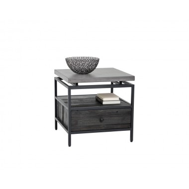  Sunpan Norwood End Table - Angled with Decor