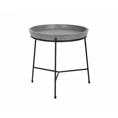 SUNPAN Remy End Table - Black - Grey. Front View