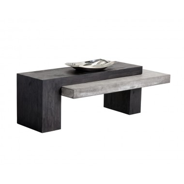 Sunpan Zoron Coffee Table - Rectangular - With Decor