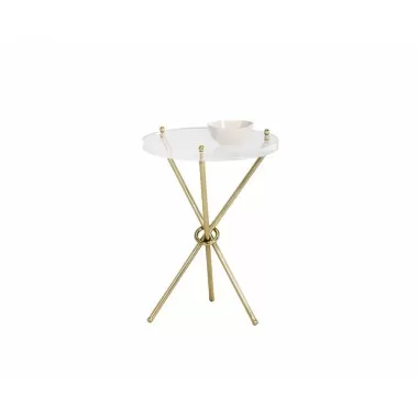 Cher Side Table - Brass - Angled