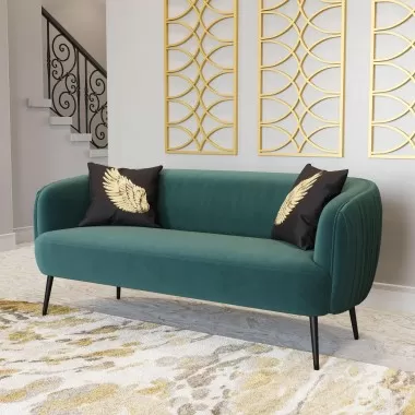 Zuo Modern Karan Sofa in Green - Lifestyle