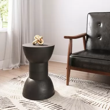 Zuo Modern Wisdom Side Table in Black - Lifestyle