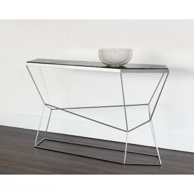 Sunpan Nathaniel Console Table - Grey Marble - Lifestyle