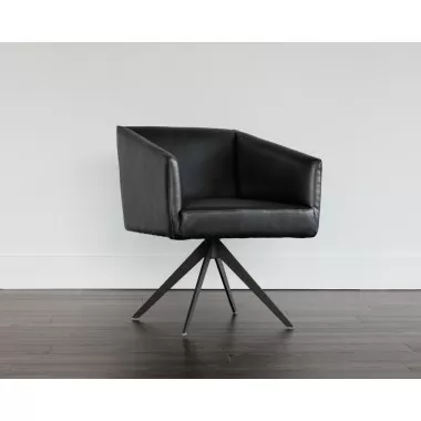 Phoenix Swivel Dining Armchair - Coal Black - Lifestyle