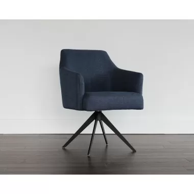 Sydney Swivel Dining Armchair - Midnight Blue - Lifestyle