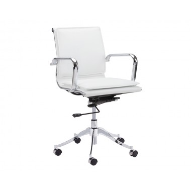 Morgan Office Chair - Snow - Angled View