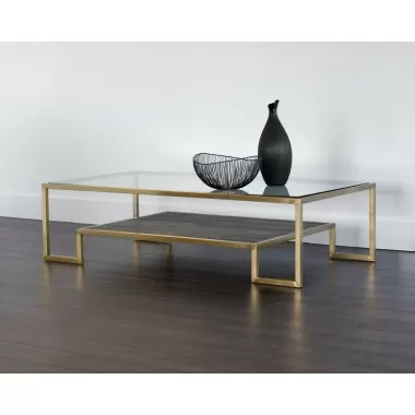  Sunpan Carver Coffee Table - Rectangular - Lifestyle