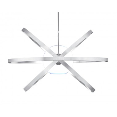 Sunpan Cosmos Pendant Light - Stainless Steel - White BG
